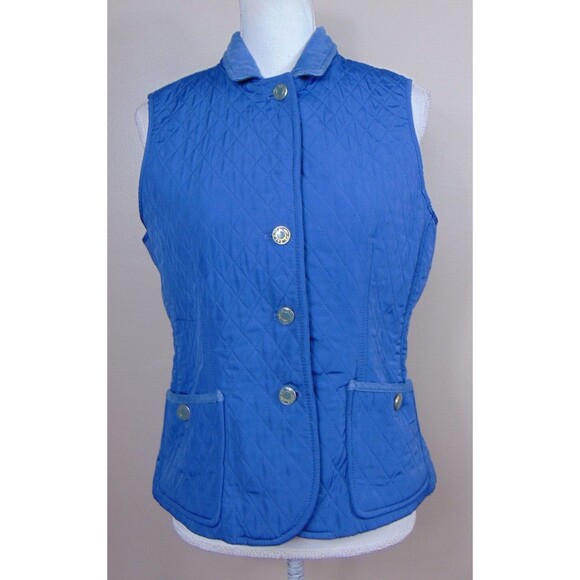 Talbots Blue Barn Chore Coat Jacket Vest Quilted Womens Size Small Equestrian - Picture 1 of 8
